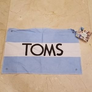 Brand New W/ Tag Toms Fabric Sign W/ Grommets